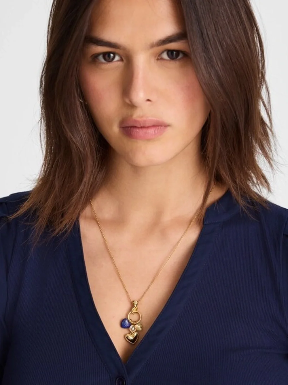 Madewell Gold Heart Charm Necklace - Picture 2 of 3